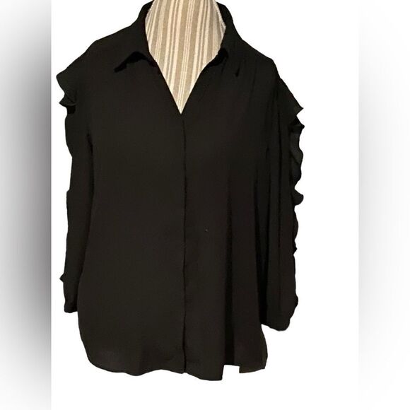 Investments size large ruffled blouse see pics excellent condition - Picture 1 of 2